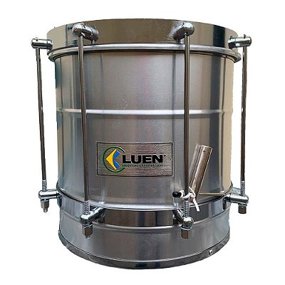 Cuíca 25x8” Alumínio Luen 3006 Linha Brasil com Pele Animal e 8 Afinações