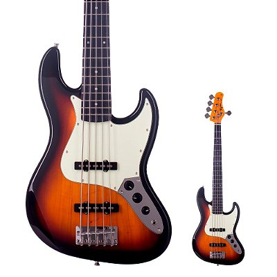 Baixo 5 Cordas Jazz Bass Tagima TW-73 SB DF/MG Woodstock Sunburst
