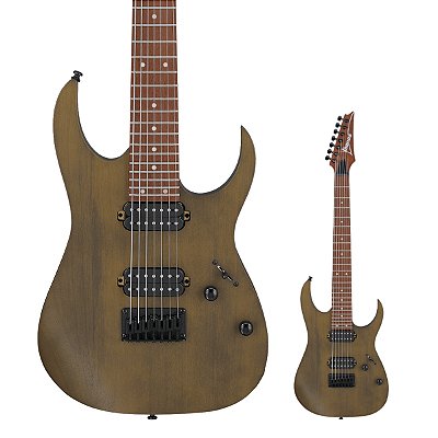 Guitarra 7 Cordas Super Strato Ibanez RG7421 WNF Walnut Flat
