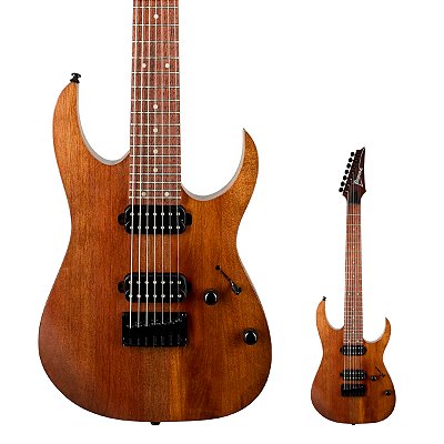 Guitarra 7 Cordas Super Strato Ibanez RG7421 WNF Walnut Flat