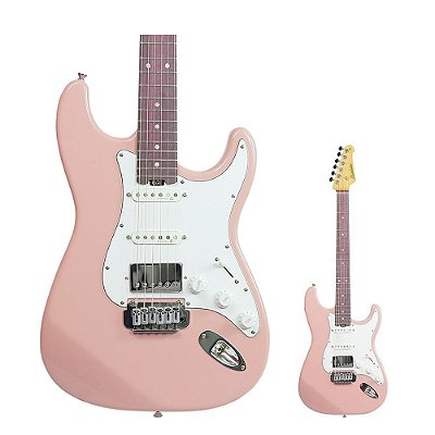 Guitarra Strato Studebaker Sky Hawk HSS Shell Pink