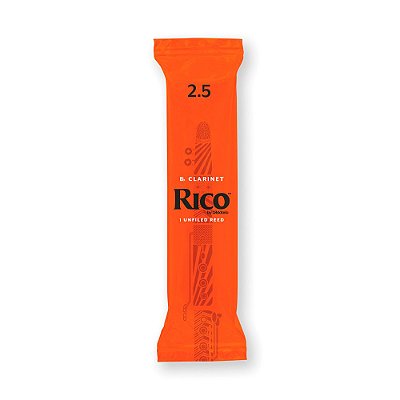 Palheta para Clarineta Nº 2.5 Rico by D’Addario RCA0125 (Unidade) #Progressivo