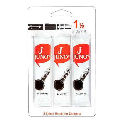 Kit 3 Palhetas para Clarineta Bb Nº 1.5 Vandoren Juno JCR0115/3