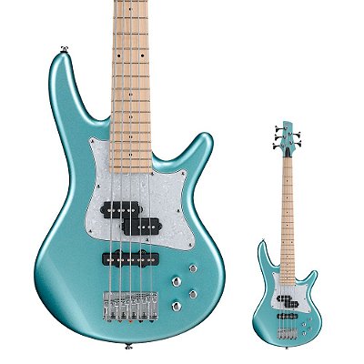 Baixo 5 Cordas Escala Média Ibanez SRMD205 SPN Sea Foam Pearl Green