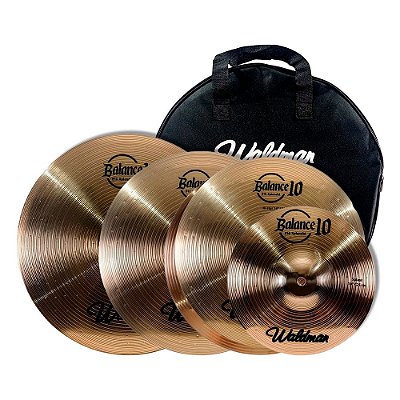 Kit de Pratos para Bateria 10” 14” 16” 20” B10 Waldman Balance 10 Xplendid com Bag