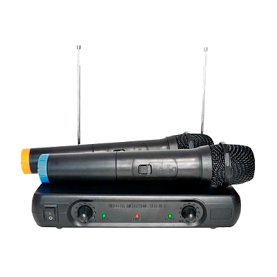 Microfone Sem Fio Bastão Duplo Soundvoice MM-150 SF Bivolt