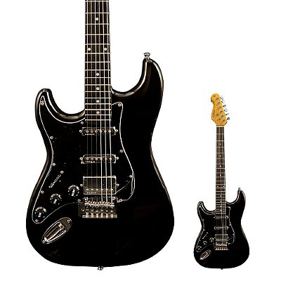 Guitarra Canhoto Strato Humbucker Alnico PHX ST-H ALV BK LH Black