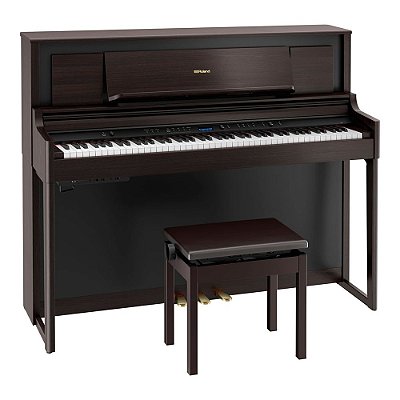 Piano Digital Luxo 88 Teclas Roland LX706 Dark Rosewood