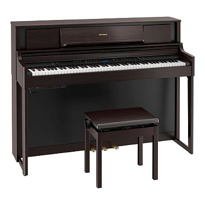 Piano Digital Luxo 88 Teclas Roland LX705 Dark Rosewood