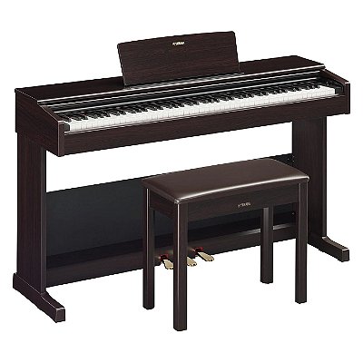 Piano Digital 88 Teclas Yamaha ARIUS YDP-105R Rosewood com Banco
