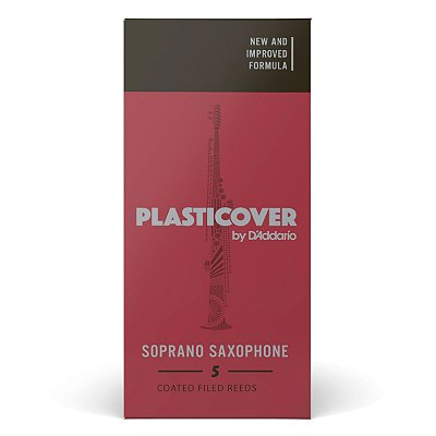 Kit 5 Palhetas Sax Soprano Nº 2,5 Plasticover by D’Addario #Progressivo