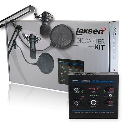 Kit Interface Microfone Suporte Lexsen Studiocaster