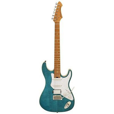 Guitarra Stratocaster HSS Aria Pro II 714-MK2 Fullerton Turquoise Blue