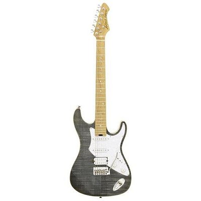 Guitarra Stratocaster HSS Aria Pro II 714-MK2 Fullerton Black Diamond