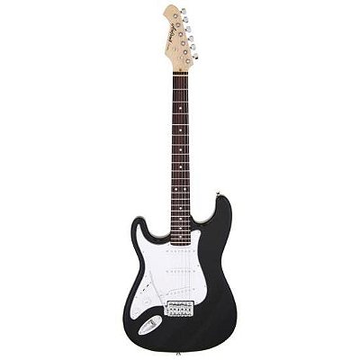 Guitarra Canhoto Stratocaster Aria Pro II STG-003/M LH Black