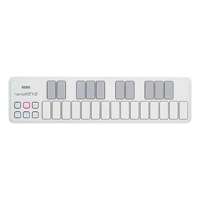 Teclado Controlador 25 Teclas USB MIDI Korg nanoKEY2 Branco
