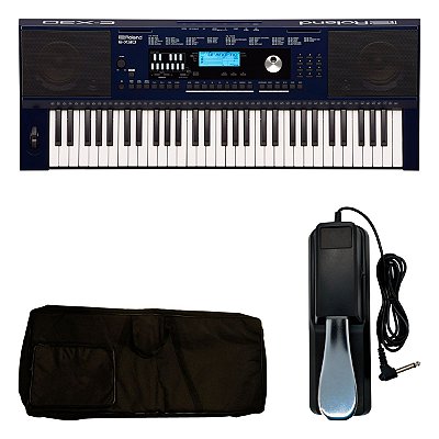 Kit Teclado Arranjador Roland E-X30 + Bag Estofada + Pedal Sustain