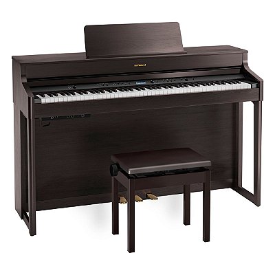Piano Digital 88 Teclas Roland HP702 Dark Rosewood com Estante e Banqueta