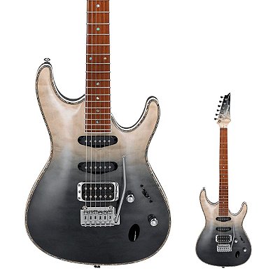 Guitarra Super Strato Tampo Quilted Maple Ibanez SA360NQM BMG Black Mirage Gradation
