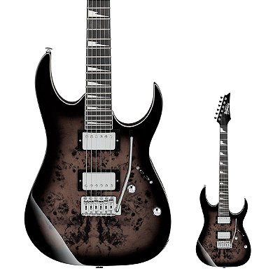 Guitarra Super Strato Ibanez GRG220PA1 BKB Transparent Brown Black Burst