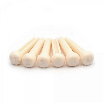 Kit 6 Pinos Violão Aço Dolphin Creme