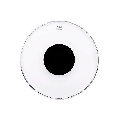 Pele Tom 13” Transparente com Círculo Preto Encore Controlled Sound