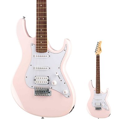 Guitarra Stratocaster HSS Tarraxas com Trava Cort G200 Pastel Pink