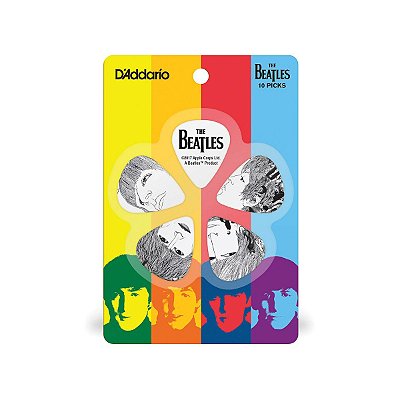 Pack 10 Palhetas 1.00 mm Edição Especial The Beatles Revolver D’Addario
