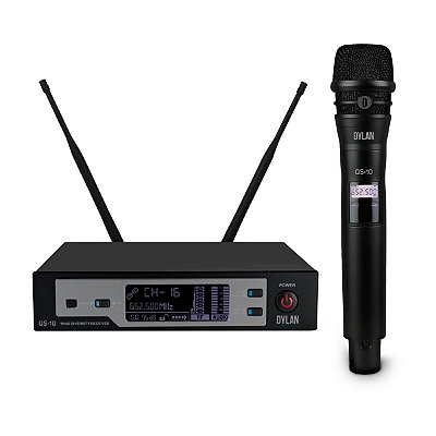Microfone sem Fio Dylan QS-10 com sistema de Antenas True Diversity