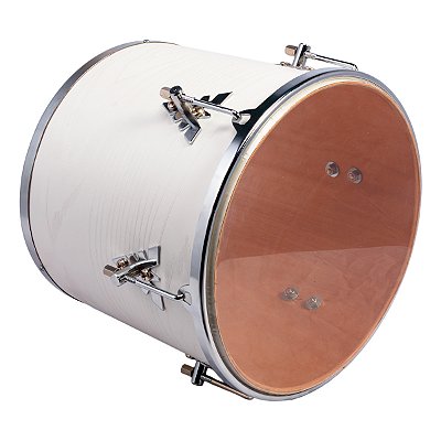 Repique de Mão 30 cm x 12” Madeira PVC Samba Music 906MM BRW Branco Wood