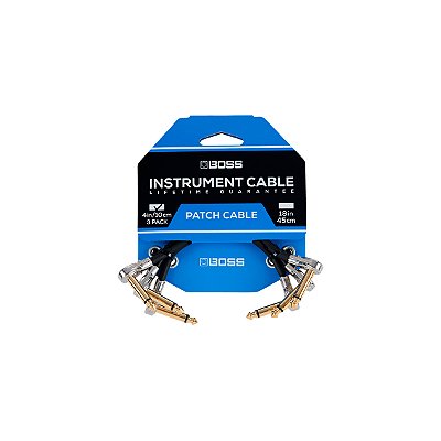 Kit 3 Cabos 10 cm para Pedais de Efeitos Boss BPC-4-3