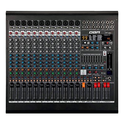 Mesa de Som Analógica 12 Canais Bluetooth DBR DM12 USB