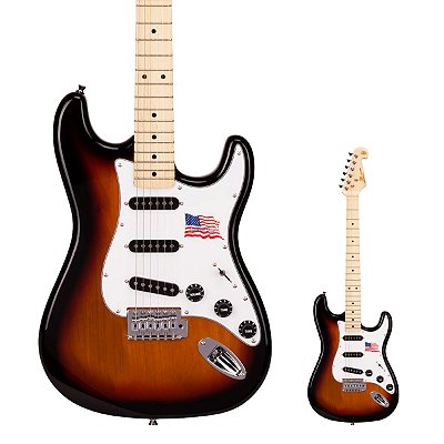 Guitarra Strato Alder SX SST Alder 3TS 3 Tone Sunburst