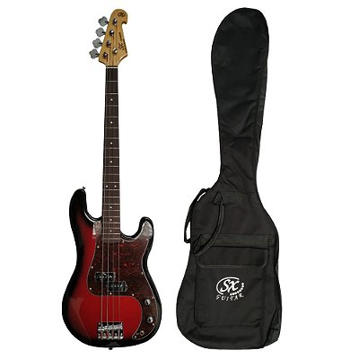 Baixo 4 Cordas Precision SX SPB62+ 2TS 2 Tone Sunburst com Bag