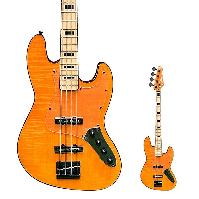 Baixo Ativo 4 Cordas Jazz Bass Waldman GJJ500A FOR Fiesta Orange