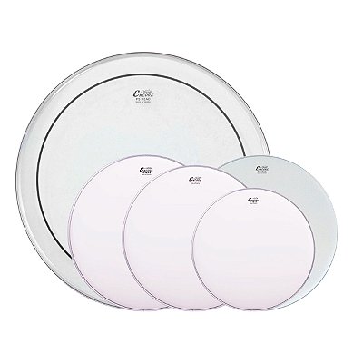 Kit de Peles Encore 10” 12” 14” Filme Duplo + 14” Porosa + 22” Pinstripe