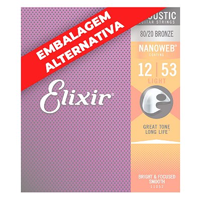 Encordoamento Elixir para Guitarra .010 Optiweb (Embalagem Alternativa)