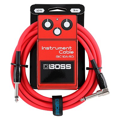 Cabo Instrumentos P10/P10L 3 metros Boss BIC-10A-RD Vermelho