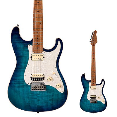 Guitarra Super Strato Benson Hardy Modern S Blue Burst com Bag