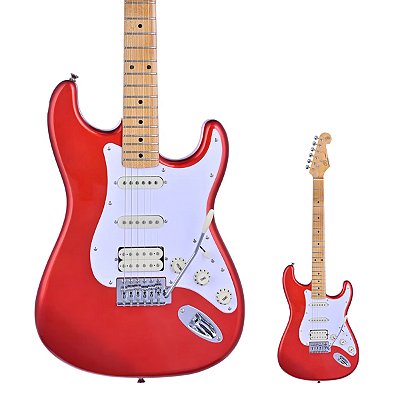 Guitarra Strato HSS SX SST57+HSS CAR Candy Apple Red com Bag