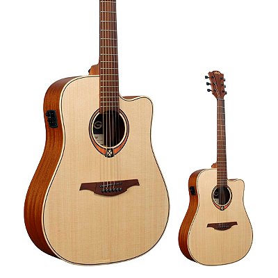 Violão Elétrico Folk Tampo Sólido Lâg T70DCE-NAT Natural