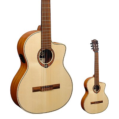 Violão Elétrico Clássico Tampo Sólido Lâg OC88CE
