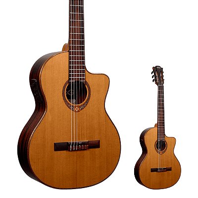 Violão Elétrico Clássico Tampo Cedro Sólido Lâg OC118CE