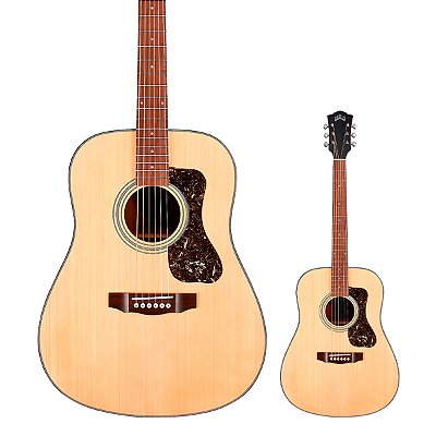 Violão Elétrico Folk Tampo Sólido Guild D-340CE Natural com Bag