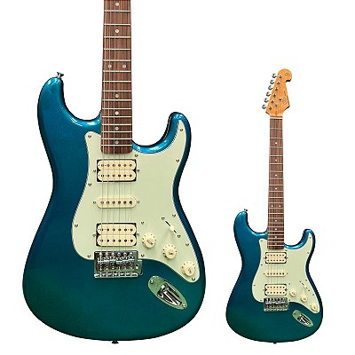 Guitarra Strato HSH SX SST62+ HSH LPB Lake Pacific Blue com Bag