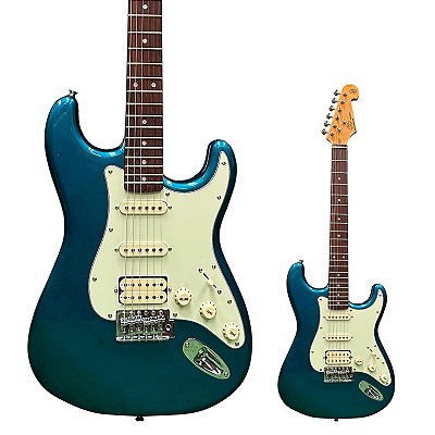 Guitarra Strato HSS SX SST62+ HSS LPB Lake Pacific Blue com Bag