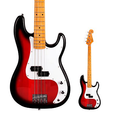 Baixo 4 Cordas Precision SX SPB57+ 2TS 2 Tone Sunburst com Bag