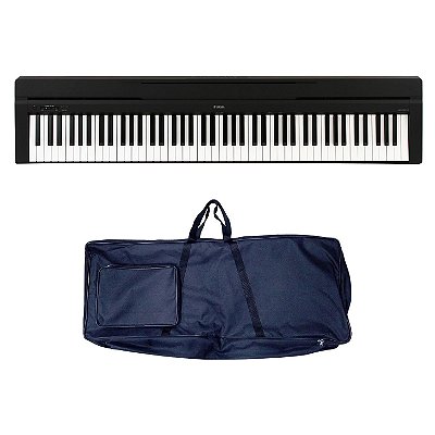 Kit Piano Digital Yamaha P-45B com Capa Estofada