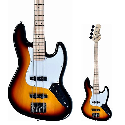 Baixo 5 Cordas Jazz Bass Shelter SHJB755 PRO 3 Tone Sunburst