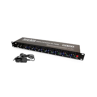 Amplificador de Fone 8 Canais com Talkback Santo Angelo AF8 TALK